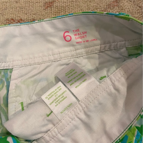Lilly Pulitzer Walsh Shorts, Green, Size 6 - Picture 3 of 5